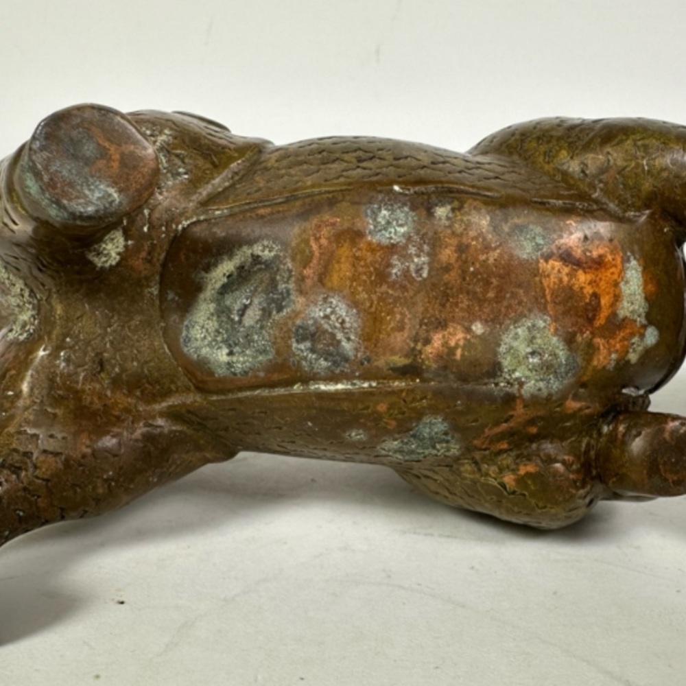 Vintage Chinese Foo Dogs Bronze Copper 6”x4” - Picture 7 of 8